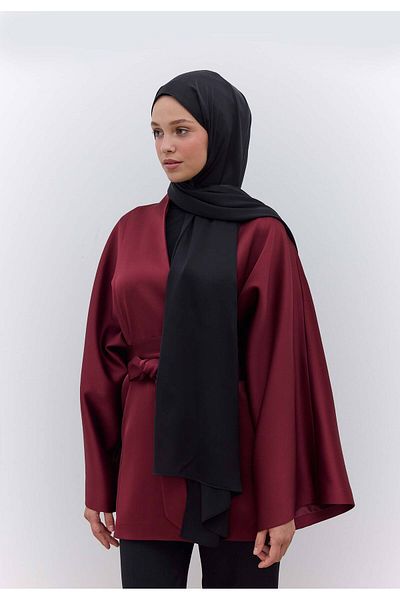 Fresh Black Silky Elegance Shawl