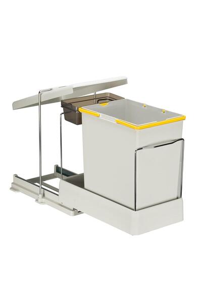 EYMEN YAPI Pelikan 21500 Rail Inside Cabinet Trash Can 20+1 Lt