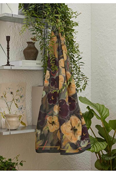 Fresh Yellow Roslyn Patterned Holiday Shawl