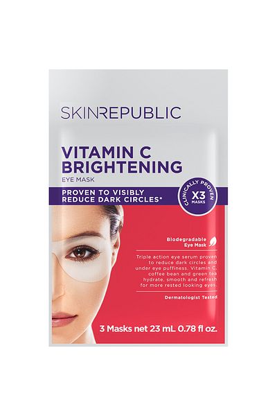 Skin Republic Brightening Eye Mask, Targets Dark Circles, With Vitamin C 23ml - Pack Of 3
