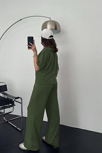 CMZ COLLECTİON Trening unisex, cu mânecă scurtă, din bumbac pieptănat cu 2 fi...