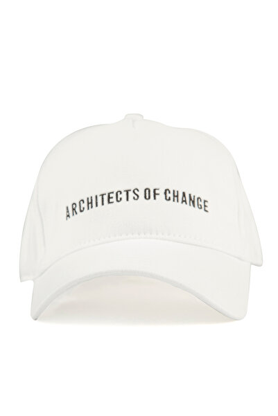 Unisex Pamuklu Kep – Architects of Change 77 | Nakışlı Şapka Beyaz
