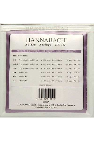 Hannabach 900 Mht Classic Guitar String