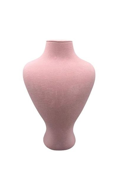 MeGass Dekor Domestic Production Zeus Model Suede Fabric Pink Color 29/ 22 cm Suit Necklace Display Manikin