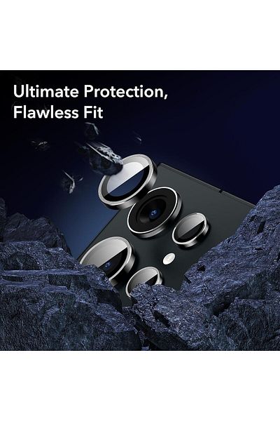 AWH Camera Lens Protector for Samsung Galaxy S24 Ultra, Scratch-Resistant, 1 Set (Black)