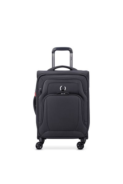 Delsey Optimax Lite 55cm Hardcase Expandable 4 Double Wheel Cabin Luggage Trolley Black
