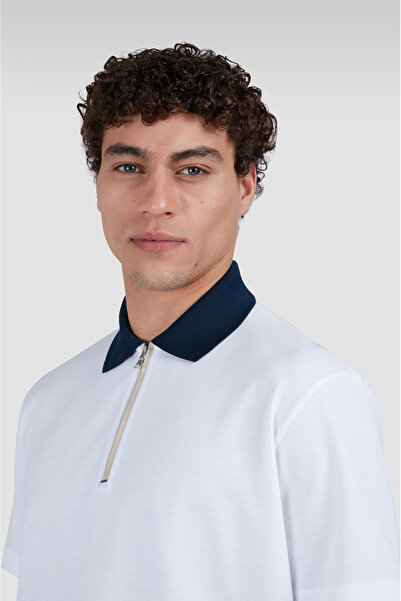 PAUL&SHARK Ανδρικό μπλουζάκι με μισό φερμουάρ και ζώνη 25411326-010