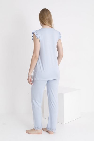 Miss Dünya Lissa Lace Detailed V-Neck Sleeveless Maternity and Maternity Pajama Set