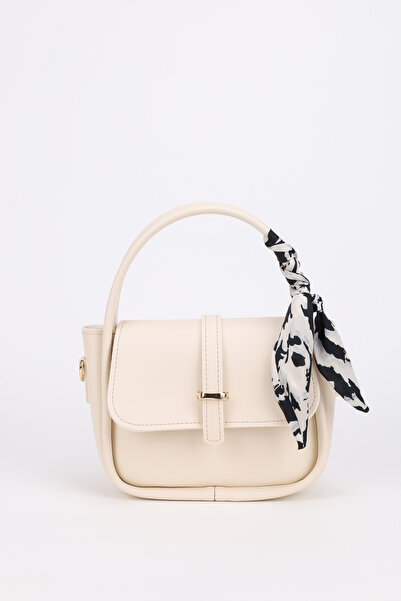 NOTHING Жіночі золоті аксесуари ремінний шарф - Міланський кремовий хрест і ручна сумка через плече з регульованою петлею