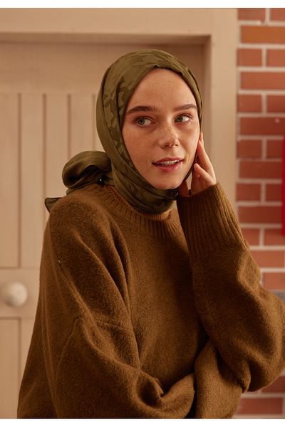 Fresh Jacquard Houndstooth Shawl - Earth Color