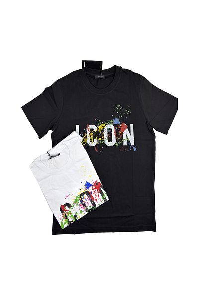 BEYAZTOPTAN TRIOC DE BAZĂ IMPRIMAT UNISEX, ALB, NEGRU, 2 PIESE