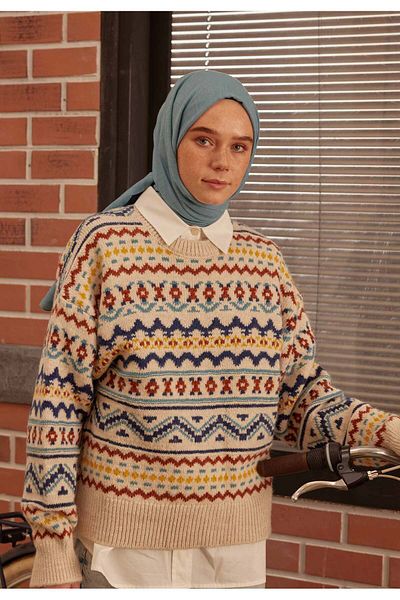 Fresh Blue Cotton Shawl - Cozy and Comfortable Design