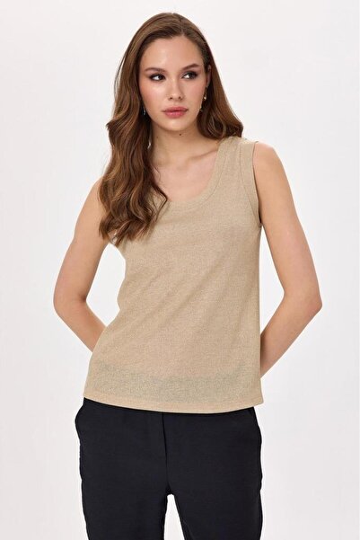 İKİLER Yuvarlak Yaka Mini Kol Bluz 025-1032