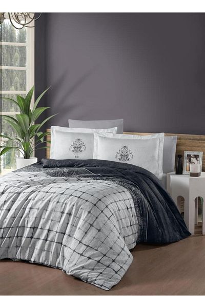 Luoca Patisca PRINTED SATIN DOUBLE PERSONAL Duvet Cover Set MELORY
