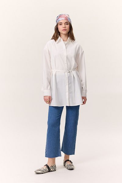 Manuka Detailed Belted Tunic Bread Rouhaniyat