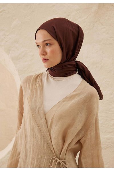Fresh Viscose Red Brown Shawl - Rami