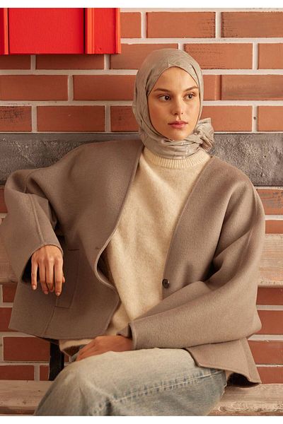 Fresh Porto Jacquard Shawl - Natural Beige