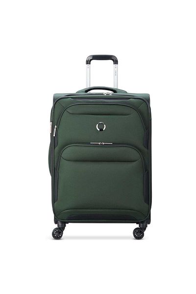 Delsey Sky Max 2.0 70.5cm Softcase Expandable 4 Double Wheel Check-in Lugggae Trolley Green