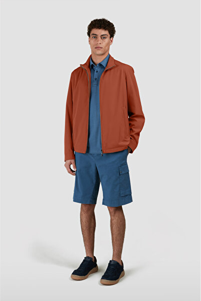 PAUL&SHARK Men's Regular Fit Zippered Stand Collar Long Sleeve Red Jacket 25412000 -972