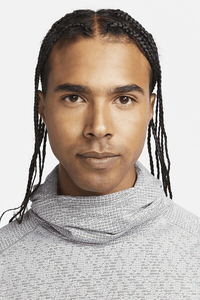 Nike Therma Fit Adv Run Division Pnncle Mid Hoodie Kapüşonlu Reflektörlü Erkek Koşu Sweatshirt Gri