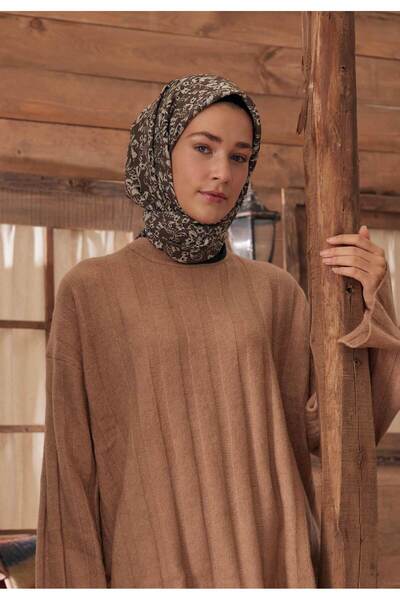 Fresh Καφέ χρώμα ESTELLE DESEN Βαμβακερό μεταξωτό μαντήλι