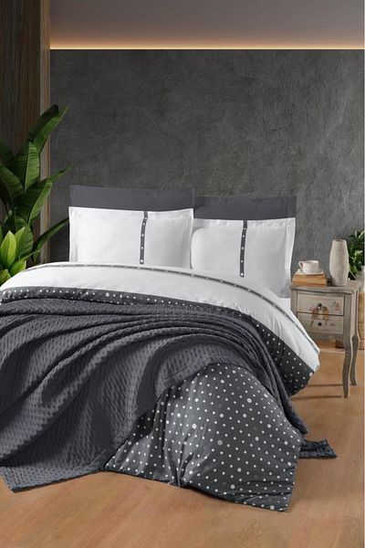 Luoca Patisca BARROS DOUBLE PERSONAL BED COVER Duvet Cover Set GRAY
