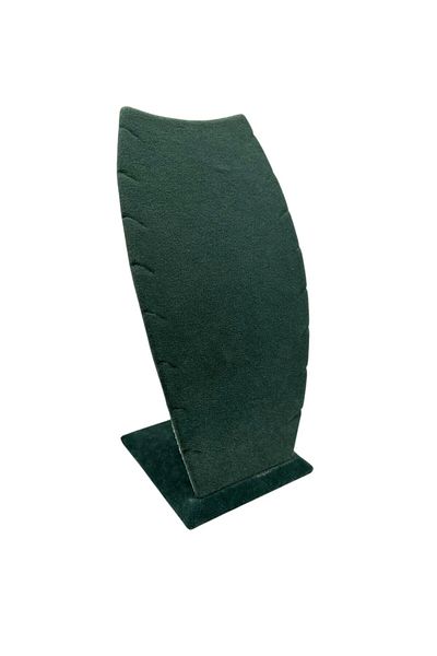 MeGass Dekor Domestic Production Dubai Model Suede Fabric Green Color 25/12 cm Necklace - Chain Stand