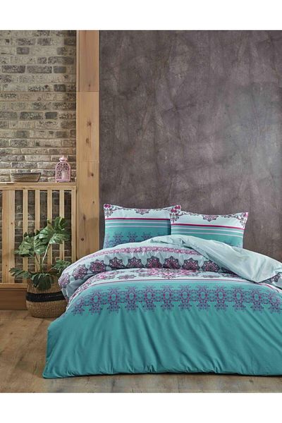 Luoca Patisca Ranforce Double Duvet Cover Set Donette Blue