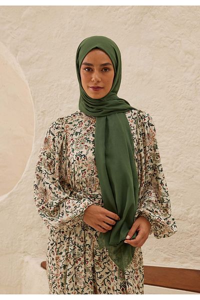 Fresh Thin Cotton Vual Shal Dark Green