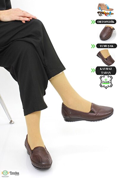 Forelli Kadın Tam Ortopedik Hakiki Deri Şık Anne Ayakkabısı F4M/CZ51302