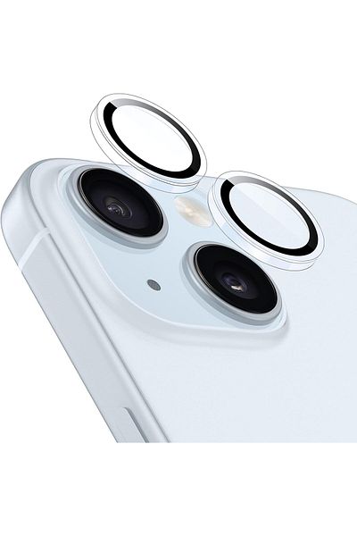 AWH واقي عدسة الكاميرا لهاتف iPhone 15/15 Plus/14/14 Plus، مقاوم للخدش من أرموريت (شفاف)