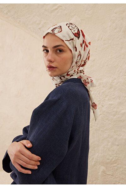 Freshscarfs Βαμβακερό μαντήλι Amore Desen σε κόκκινο χρώμα