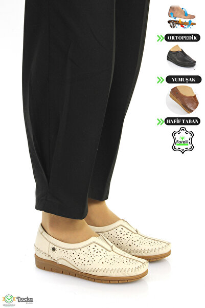 Forelli Kadın Tam Ortopedik Hakiki Deri Yazlık Anne Ayakkabısı F5Z/YA2349