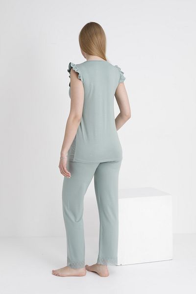 Miss Dünya Lissa Lace Detailed V-Neck Sleeveless Maternity and Maternity Pajama Set