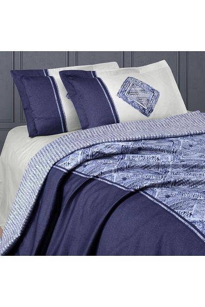 Luoca Patisca PRINTED SATIN DOUBLE PERSONAL Duvet Cover Set LORD BLUE