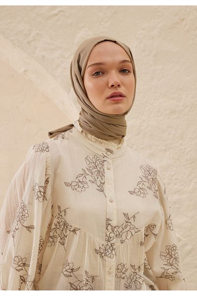Fresh Nude Color Rami Viscose Swall