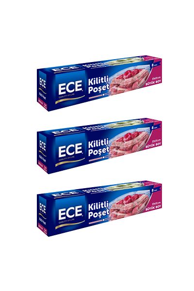 Ece Large 8Li Refrigerator Bag with Lock 3 Pieces