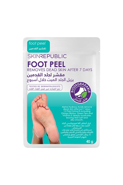Skin Republic Foot Peel Removes dead skin after 7 days, Repairs Dry and Damaged feet 40ml -Pack Of 3