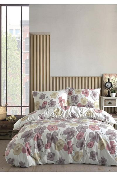 Luoca Patisca Ranforce Double Duvet Cover Set Belette Beige