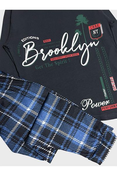 ALİŞ KİDS Палто за момче, 100% памучен пухкав костюм Brooklyn с шест ръкава, подходящ за сезона