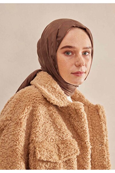 Fresh Jacquard Houndstooth Shawl - Cocoa Color