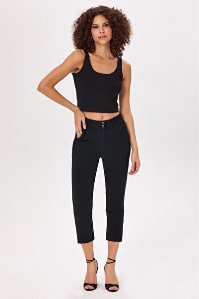 İKİLER Beli Çıtçıtlı Ve Lastikli Cepli Pantolon 025-3503