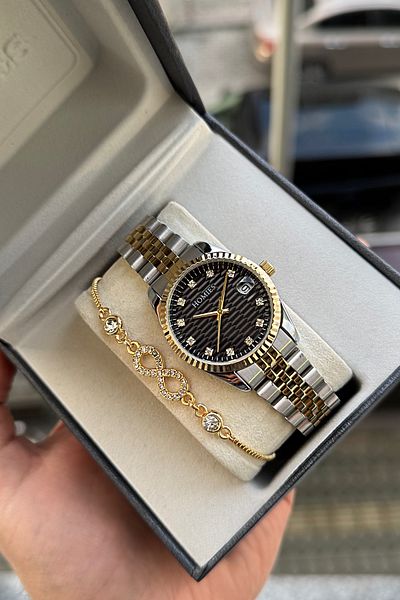 Homies Woman Wrist Watch 2 Years Warranty Hmrlx001 Model Gift Box and Bracelet
