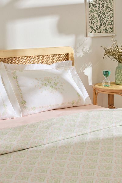 Kaşmir Home Daisy 100% Cotton Double Pique Set Salmon