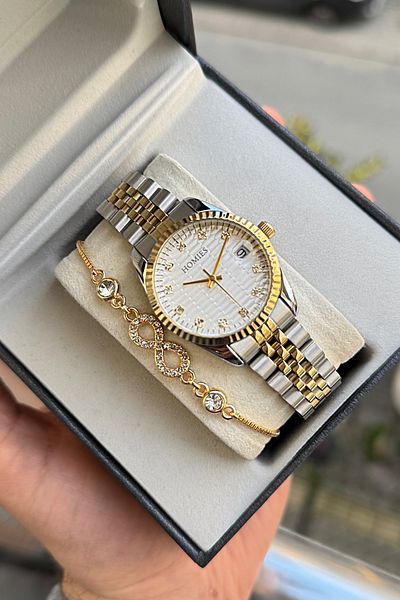 Homies Women's Wristwatch with 2 Years Warranty, Gift Box and Bracelet