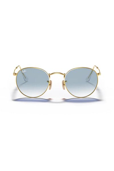Ray-Ban Rb 3447N 0013F 50 Round Metal Unisex Gold Round Sunglasses