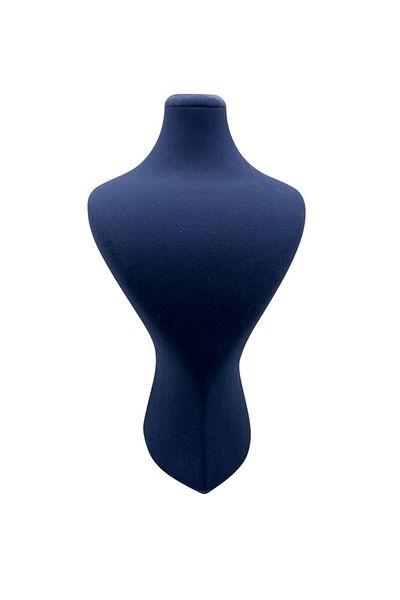MeGass Dekor Domestic Production Suede Fabric Lidya Navy Blue Color 34/20 cm Necklace Choker Chain Jewelry Display Mannequin