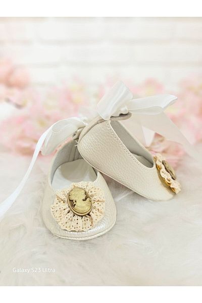 Hly Karol Tasarım Cream Girl's Shoes - Cute Shoes
