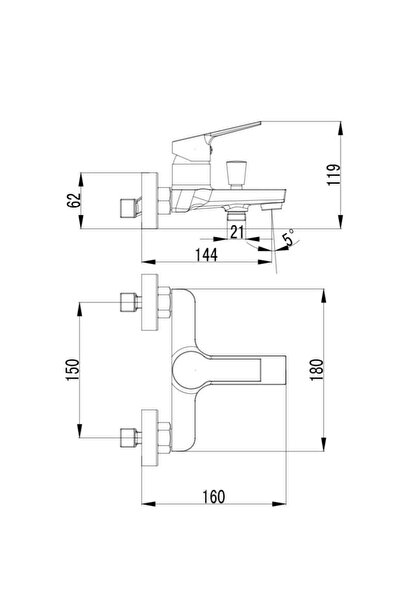 Creavit Bt.Ln2500 Luna Bathroom Armature