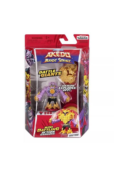 Akedo S5 Beast Strike Battle Giants Gold Tusk Action Figure